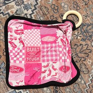 Ford Pink Baby Blanket with Teether